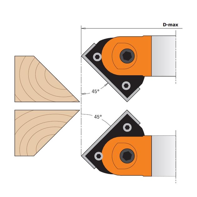 Фреза фасочная регульована 145 x 40 мм, посадкове 40 мм CMT (694.018.40), фото , зображення 4 | SNABZHENIE.com.ua