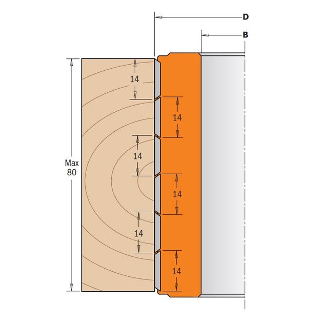 Фреза фуговальная кукурузная 80x80мм, посадка 50мм CMT (694.019.50), фото , изображение 3 | SNABZHENIE.com.ua Фреза фуговальная кукурузная 80x80мм, посадка 50мм CMT (694.019.50), фото , изображение 3 | SNABZHENIE.com.ua