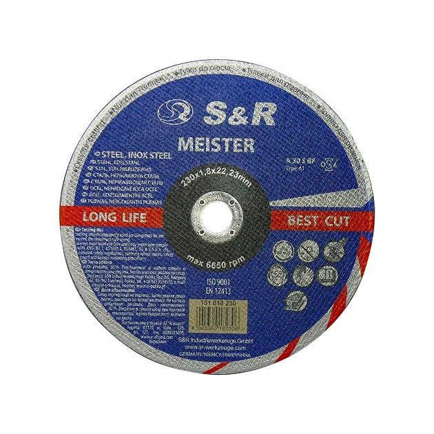 Отрезной круг по металлу S&R Meister A 30 S BF 230x1,8x22,2, фото  | SNABZHENIE.com.ua