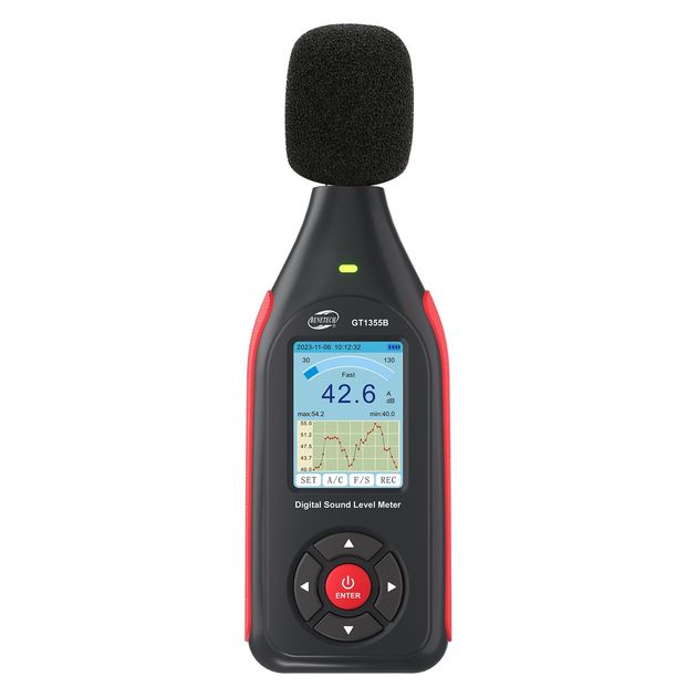 Измеритель уровня шума с цветным дисплеем BENETECH GT1355B, фото  | SNABZHENIE.com.ua