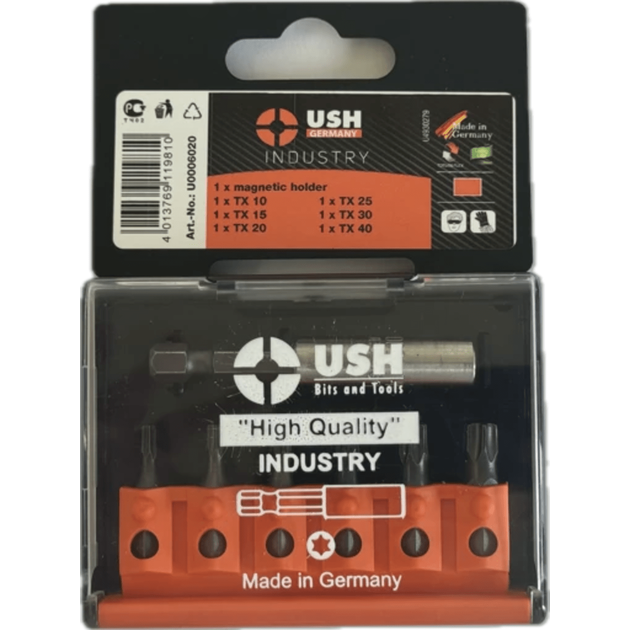 Набор бит для отвертки Industry USH: 1/4 с магнитным держателем, 7 эл., фото  | SNABZHENIE.com.ua