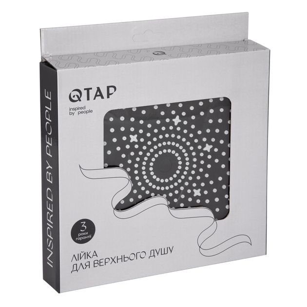 Лейка для верхнего душа Qtap Hlavova D 230 мм округлая QTHLA107BLM45788 Black Matt, фото , зображення 4 | SNABZHENIE.com.ua Лейка для верхнего душа Qtap Hlavova D 230 мм округлая QTHLA107BLM45788 Black Matt, фото , зображення 4 | SNABZHENIE.com.ua
