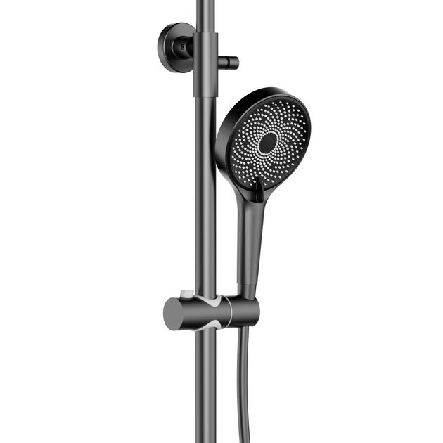 Душевая система для душа Qtap Slavonice на два потребителя QTSLA110GMB45913 Gunmetal Black PVD, фото , зображення 5 | SNABZHENIE.com.ua Душевая система для душа Qtap Slavonice на два потребителя QTSLA110GMB45913 Gunmetal Black PVD, фото , зображення 5 | SNABZHENIE.com.ua