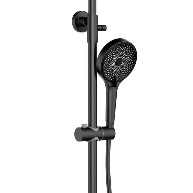 Душевая система для душа Qtap Slavonice на два потребителя QTSLA110BLM45914 Black Matt, фото , зображення 5 | SNABZHENIE.com.ua