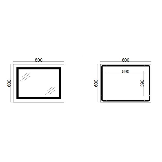 Зеркало Lidz Kubis 600х800 с LED-подсветкой Touch, с антизапотеванием, с диммером, рег. яркости Reverse LD78LF9048060, фото , зображення 2 | SNABZHENIE.com.ua Зеркало Lidz Kubis 600х800 с LED-подсветкой Touch, с антизапотеванием, с диммером, рег. яркости Reverse LD78LF9048060, фото , зображення 2 | SNABZHENIE.com.ua