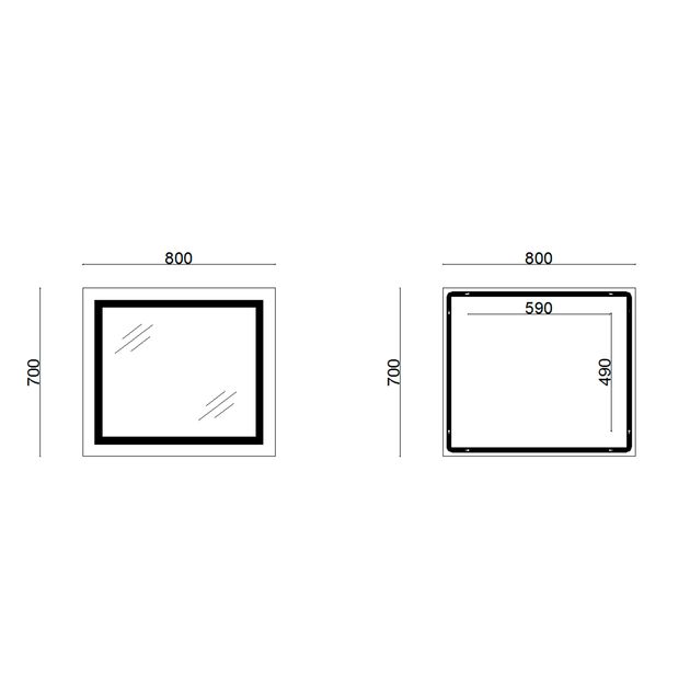 Зеркало Lidz Kubis 700x800 с LED-подсветкой и антизапотеванием, фото , изображение 2 | SNABZHENIE.com.ua Зеркало Lidz Kubis 700x800 с LED-подсветкой и антизапотеванием, фото , изображение 2 | SNABZHENIE.com.ua