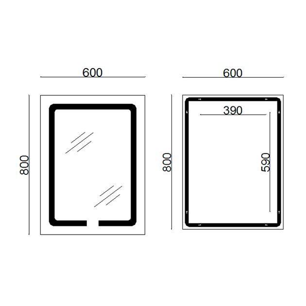 Зеркало Lidz Kubis 600x800 с LED Touch подсветкой и диммером, фото , изображение 2 | SNABZHENIE.com.ua Зеркало Lidz Kubis 600x800 с LED Touch подсветкой и диммером, фото , изображение 2 | SNABZHENIE.com.ua