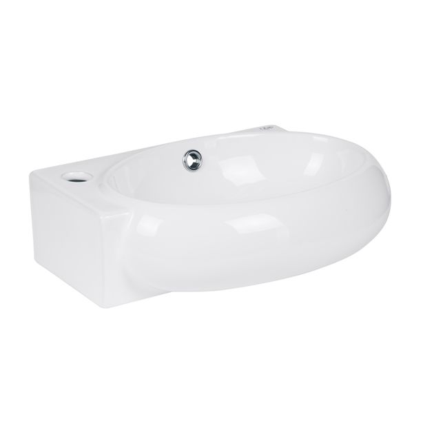 Раковина Qtap Leo 430x290x140 белая QT11115011LW, фото , изображение 4 | SNABZHENIE.com.ua Раковина Qtap Leo 430x290x140 белая QT11115011LW, фото , изображение 4 | SNABZHENIE.com.ua