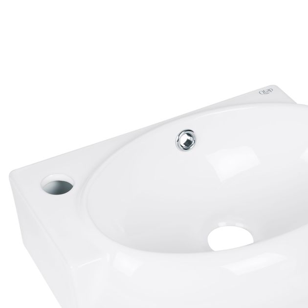 Раковина Qtap Leo 430x290x140 белая QT11115011LW, фото , изображение 5 | SNABZHENIE.com.ua Раковина Qtap Leo 430x290x140 белая QT11115011LW, фото , изображение 5 | SNABZHENIE.com.ua