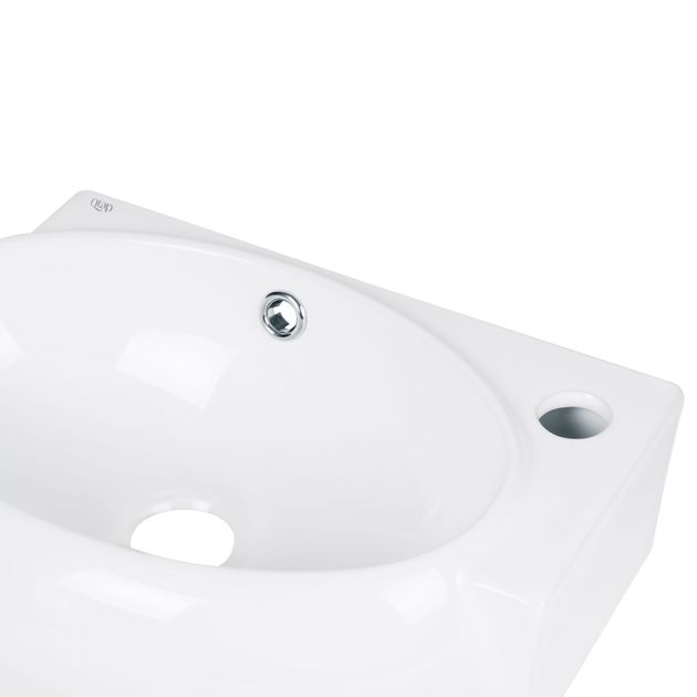 Раковина Qtap Leo 430x290x140 Белая QT11115011RW, фото , изображение 5 | SNABZHENIE.com.ua Раковина Qtap Leo 430x290x140 Белая QT11115011RW, фото , изображение 5 | SNABZHENIE.com.ua