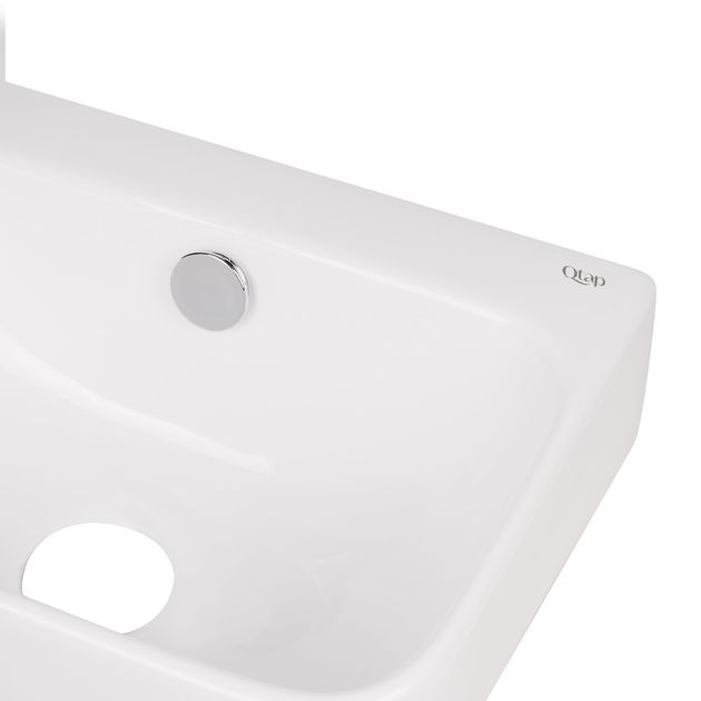 Раковина Qtap Tern 450х260х155 White QT17115117LW, фото , зображення 5 | SNABZHENIE.com.ua Раковина Qtap Tern 450х260х155 White QT17115117LW, фото , зображення 5 | SNABZHENIE.com.ua