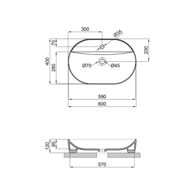 Раковина Qtap Scorpio 610x400x120 белая QT14112203W, фото , изображение 2 | SNABZHENIE.com.ua Раковина Qtap Scorpio 610x400x120 белая QT14112203W, фото , изображение 2 | SNABZHENIE.com.ua