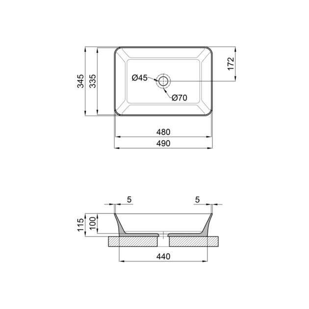 Раковина Qtap Virgo 490х350х110 White QT18112261W, фото , изображение 2 | SNABZHENIE.com.ua Раковина Qtap Virgo 490х350х110 White QT18112261W, фото , изображение 2 | SNABZHENIE.com.ua