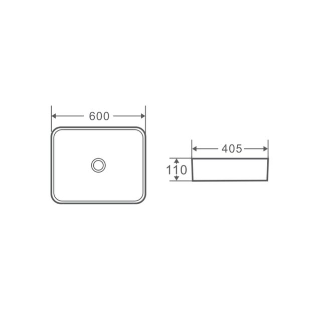 Раковина Qtap Tern 600x405x110 белая QT17112174W, фото , изображение 2 | SNABZHENIE.com.ua Раковина Qtap Tern 600x405x110 белая QT17112174W, фото , изображение 2 | SNABZHENIE.com.ua