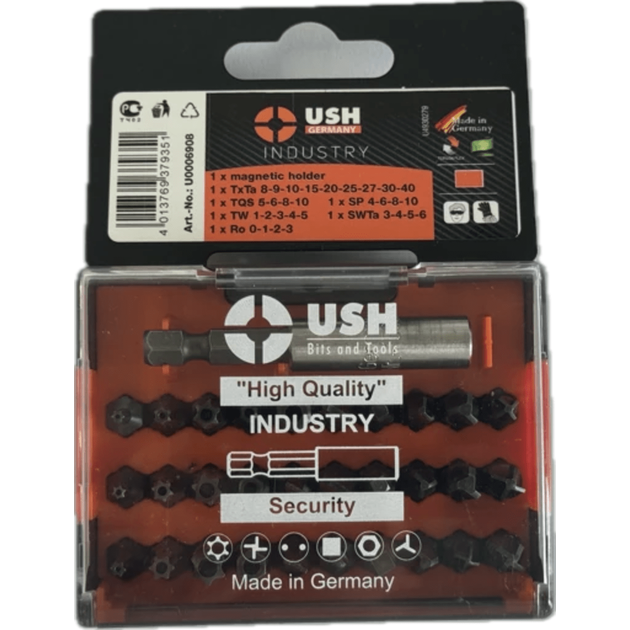 Насадки для викрутки Industry USH: 1/4, Torx, HEX, Spaner, Try-wing, 31 эл., фото  | SNABZHENIE.com.ua