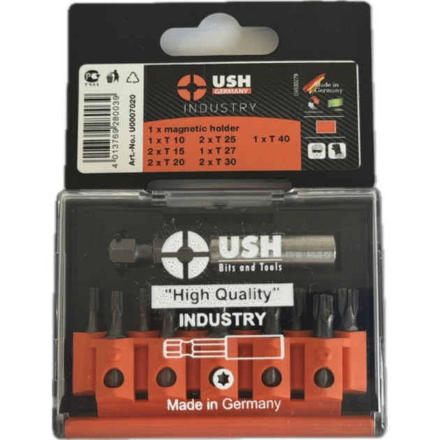 Насадки для викрутки Industry USH: 1/4 с магнитным держателем, 12 шт., фото  | SNABZHENIE.com.ua