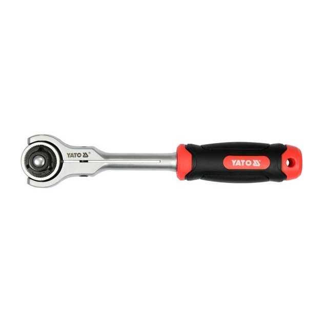 Тріщотка-вороток YATO 1/2", обертальна голівка, l=255 мм, фото  | SNABZHENIE.com.ua