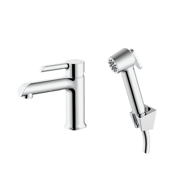 Смеситель Qtap Grand с гигиеническим душем, хромированный, фото  | SNABZHENIE.com.ua