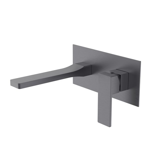 Смеситель для раковины Qtap Gemini, скрытый монтаж, Gunmetal Black, фото  | SNABZHENIE.com.ua