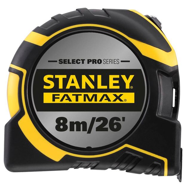 Рулетка 8 м/26, ширина 25 мм, прорезиненный корпус, STANLEY FMHT43243-0, фото  | SNABZHENIE.com.ua