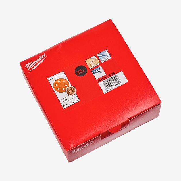 Круг шлифовальный 6 отв. MILWAUKEE, Ø150мм, зерно 80 (25шт), фото , изображение 2 | SNABZHENIE.com.ua