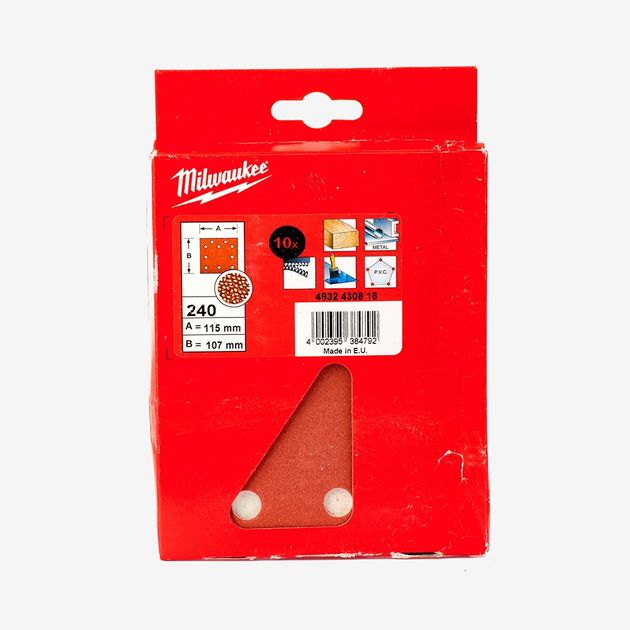 Шлифовальный бумага MILWAUKEE 115x107мм, зерно 240, 10шт, фото , изображение 2 | SNABZHENIE.com.ua Шлифовальный бумага MILWAUKEE 115x107мм, зерно 240, 10шт, фото , изображение 2 | SNABZHENIE.com.ua