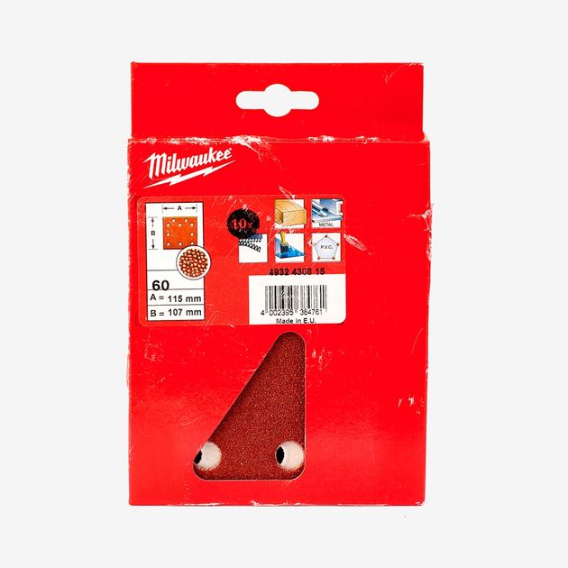 Шлифовальный бумага MILWAUKEE, 115x107мм, зерно 60, 10шт, фото , изображение 2 | SNABZHENIE.com.ua Шлифовальный бумага MILWAUKEE, 115x107мм, зерно 60, 10шт, фото , изображение 2 | SNABZHENIE.com.ua