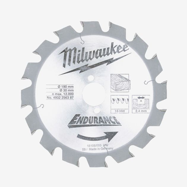 Диск пила MILWAUKEE, Ø190/30 мм, 16 зубьев, фото  | SNABZHENIE.com.ua