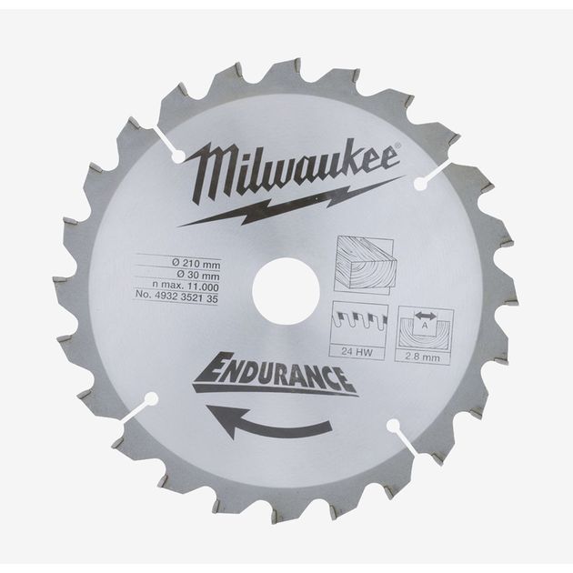 Диск пильный MILWAUKEE, Ø210/30мм, 24 зуба, фото  | SNABZHENIE.com.ua