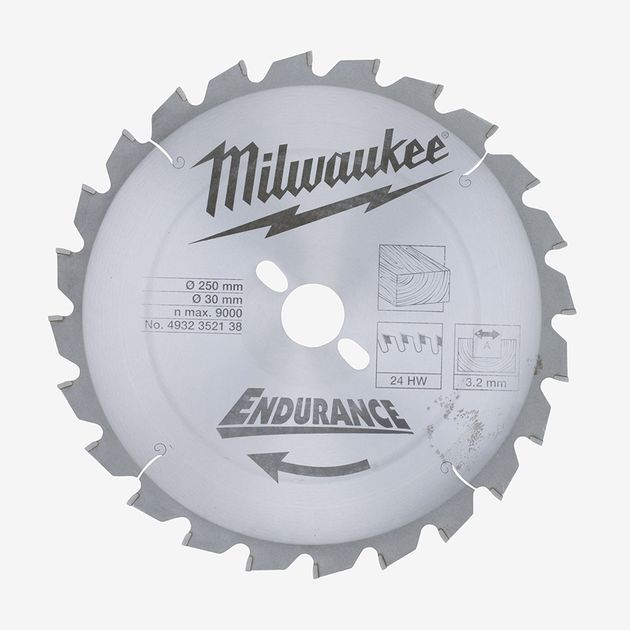 Диск пиляльний MILWAUKEE, Ø250мм, 24 зуба, фото  | SNABZHENIE.com.ua
