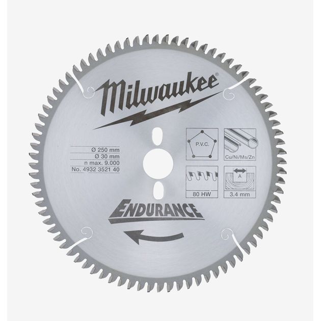 Диск пильный MILWAUKEE, Ø250/30мм, 80 зубьев, фото  | SNABZHENIE.com.ua