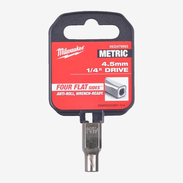 Головка хромированная метрическая 1/4'' MILWAUKEE, 4,5 мм, фото , изображение 2 | SNABZHENIE.com.ua Головка хромированная метрическая 1/4'' MILWAUKEE, 4,5 мм, фото , изображение 2 | SNABZHENIE.com.ua