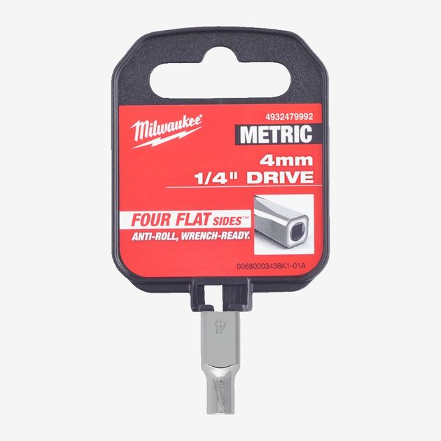 Головка хромированная метрическая 1/4'' MILWAUKEE, 4мм, фото , изображение 2 | SNABZHENIE.com.ua Головка хромированная метрическая 1/4'' MILWAUKEE, 4мм, фото , изображение 2 | SNABZHENIE.com.ua