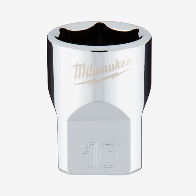 Головка хромированная метрическая 3/8'' MILWAUKEE 16 мм, фото  | SNABZHENIE.com.ua