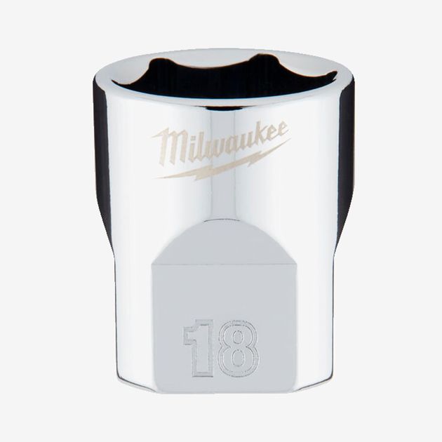 Головка хромированная метрическая 3/8'' MILWAUKEE, 18 мм, фото  | SNABZHENIE.com.ua