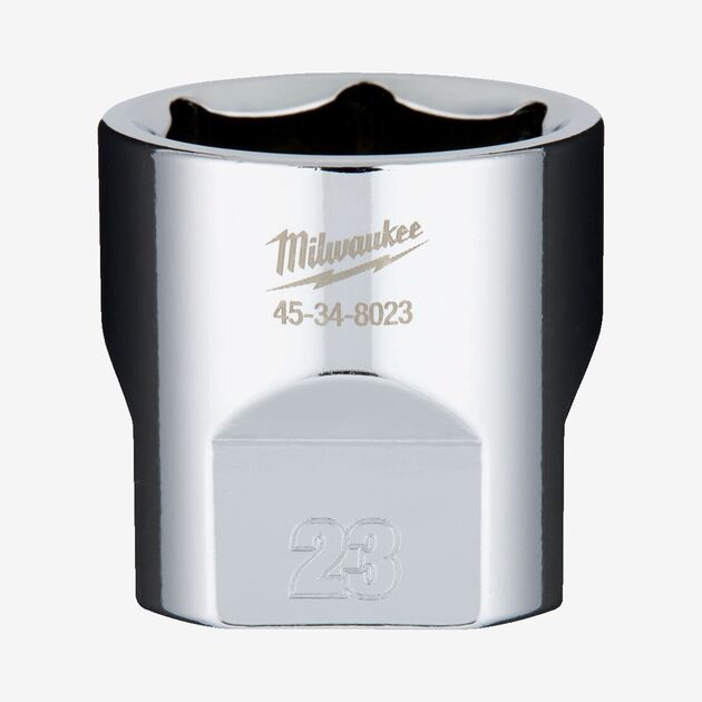Головка хромированная метрическая 3/8'' MILWAUKEE, 23 мм, фото  | SNABZHENIE.com.ua