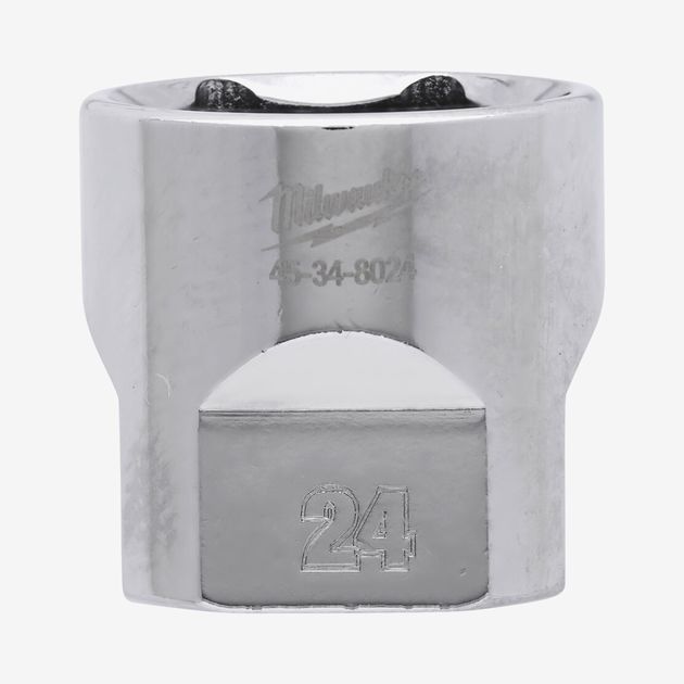 Головка хромированная метрическая 3/8'' MILWAUKEE, 24мм, фото  | SNABZHENIE.com.ua