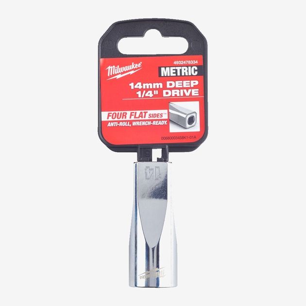 Головка хромированная метрическая 1/4'' MILWAUKEE, 14мм, фото , изображение 2 | SNABZHENIE.com.ua Головка хромированная метрическая 1/4'' MILWAUKEE, 14мм, фото , изображение 2 | SNABZHENIE.com.ua