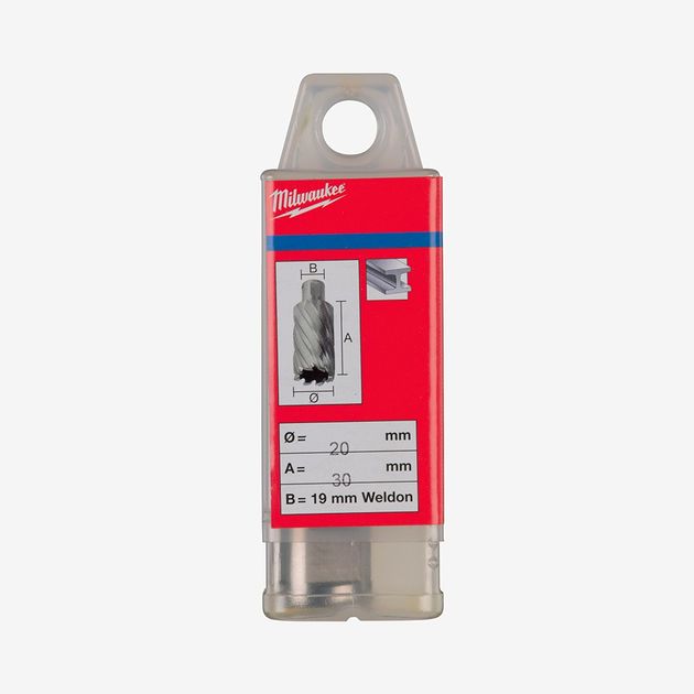 Кольцевая фреза по металлу MILWAUKEE HSS (WELDON), 20x30 мм, фото , изображение 2 | SNABZHENIE.com.ua Кольцевая фреза по металлу MILWAUKEE HSS (WELDON), 20x30 мм, фото , изображение 2 | SNABZHENIE.com.ua