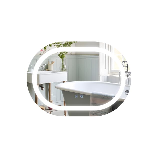 Зеркало Qtap Gemini 500x700 с LED-подсветкой и антизапотеванием, фото  | SNABZHENIE.com.ua