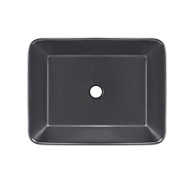 Раковина Qtap Tern 475х370х140 черная матовая QT172074MBMBN, фото  | SNABZHENIE.com.ua