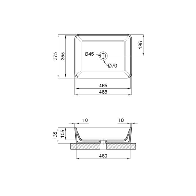 Раковина Qtap Tern 475х370х140 черная матовая QT172074MBMBN, фото , изображение 2 | SNABZHENIE.com.ua Раковина Qtap Tern 475х370х140 черная матовая QT172074MBMBN, фото , изображение 2 | SNABZHENIE.com.ua