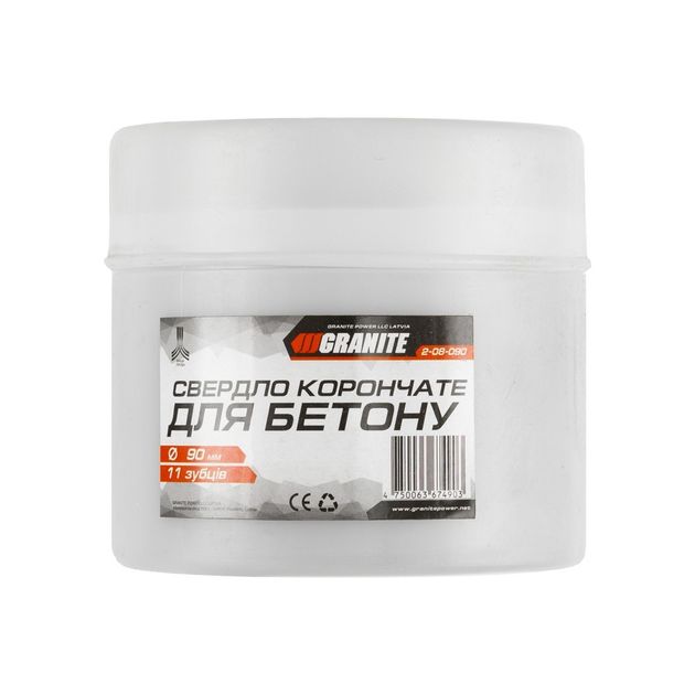Сверло корончатое для бетона GRANITE 90 мм 11 зубцов, фото , изображение 2 | SNABZHENIE.com.ua