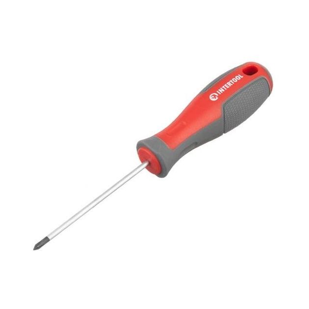 Отвертка крестообразна PH0*75 мм, CR-V INTERTOOL VT-3313, фото  | SNABZHENIE.com.ua