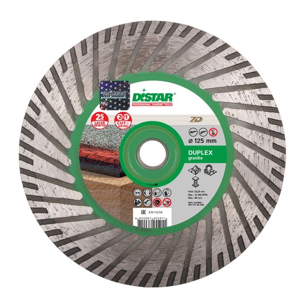 Алмазный отрезной круг DISTAR Turbo Duplex 125 x 2,8 x 8/25 x 22,23/M14F, фото  | SNABZHENIE.com.ua
