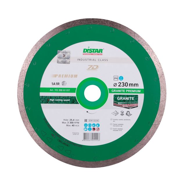 Круг алмазный DISTAR Granite Premium 230 мм, 1,7 мм, 25,4 мм, фото  | SNABZHENIE.com.ua