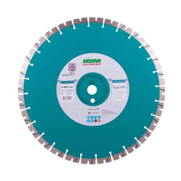 Круг алмазний відрізний DISTAR HIT Technic Advanced 400 x 3,5/2,5 x 15 x 25,4 (14320347026), фото  | SNABZHENIE.com.ua