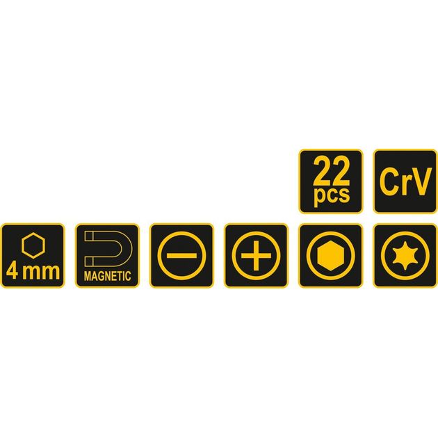Отвертка реверсивная VOREL с насадками 21 и удлинителем в футляре, фото , изображение 5 | SNABZHENIE.com.ua