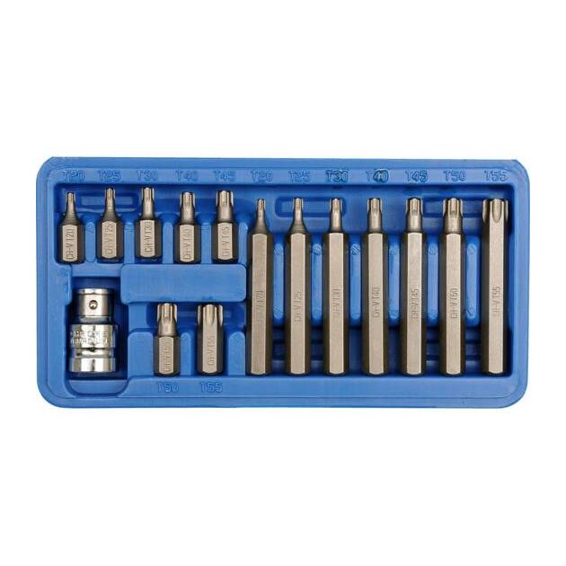 Набор насадок VOREL 15 шт: адаптер 1/2", TORX T20-T55, 30-75 мм., фото  | SNABZHENIE.com.ua