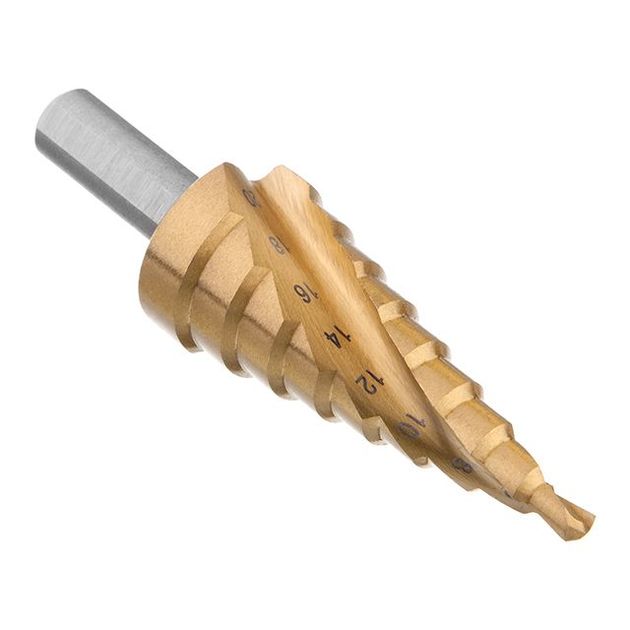 Сверло ступенчатое спиральное по металлу 4-20 мм INTERTOOL SD-5834, фото , изображение 4 | SNABZHENIE.com.ua Сверло ступенчатое спиральное по металлу 4-20 мм INTERTOOL SD-5834, фото , изображение 4 | SNABZHENIE.com.ua